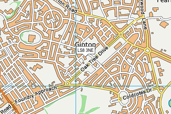 LS8 3NE map - OS VectorMap District (Ordnance Survey)