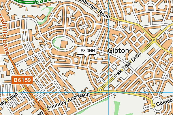 LS8 3NH map - OS VectorMap District (Ordnance Survey)