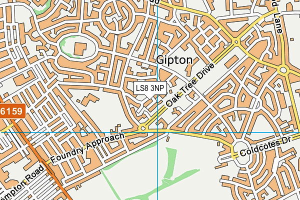 LS8 3NP map - OS VectorMap District (Ordnance Survey)
