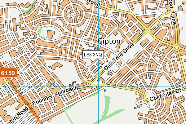 LS8 3NQ map - OS VectorMap District (Ordnance Survey)