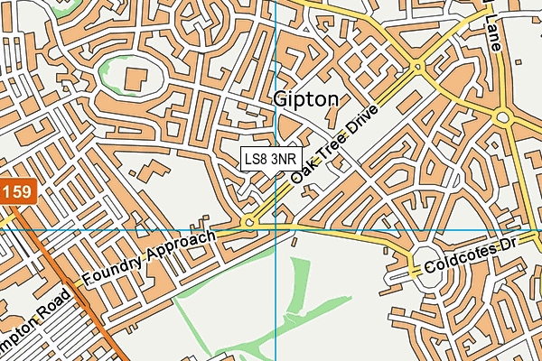 LS8 3NR map - OS VectorMap District (Ordnance Survey)