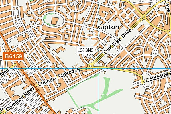 LS8 3NS map - OS VectorMap District (Ordnance Survey)