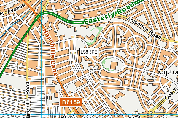 LS8 3PE map - OS VectorMap District (Ordnance Survey)
