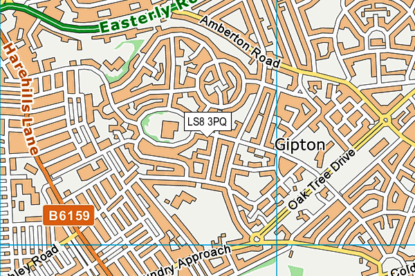LS8 3PQ map - OS VectorMap District (Ordnance Survey)