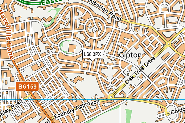 LS8 3PX map - OS VectorMap District (Ordnance Survey)