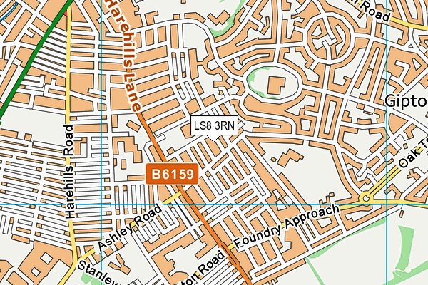 LS8 3RN map - OS VectorMap District (Ordnance Survey)