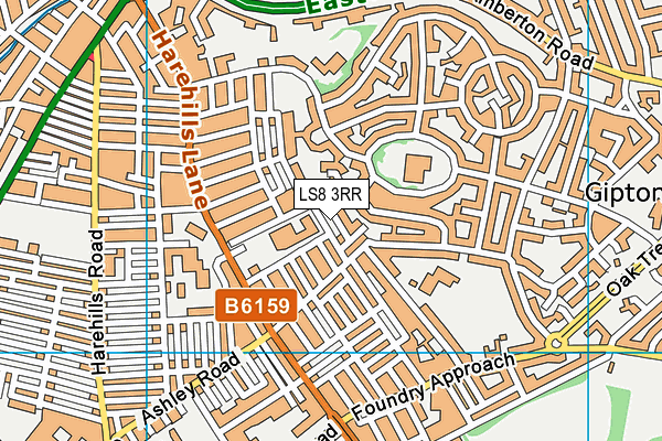LS8 3RR map - OS VectorMap District (Ordnance Survey)
