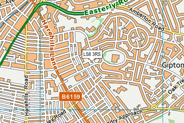 LS8 3RS map - OS VectorMap District (Ordnance Survey)