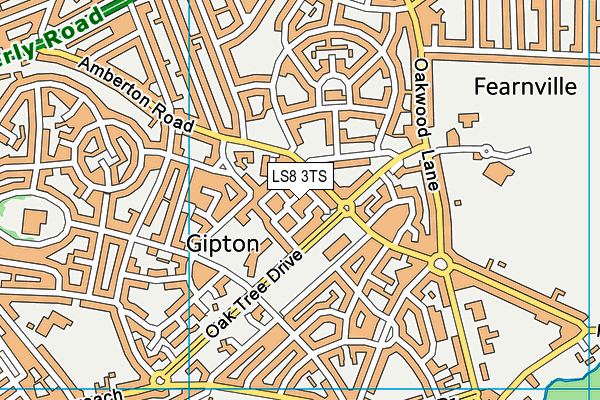 LS8 3TS map - OS VectorMap District (Ordnance Survey)