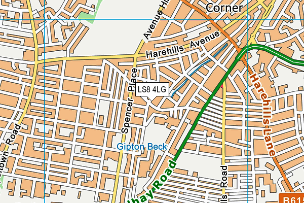 LS8 4LG map - OS VectorMap District (Ordnance Survey)