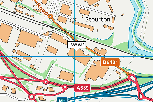 LS88 8AF map - OS VectorMap District (Ordnance Survey)