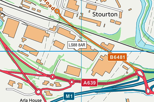 LS88 8AR map - OS VectorMap District (Ordnance Survey)