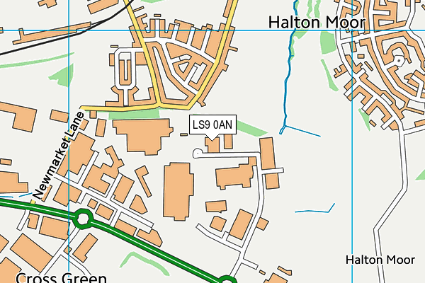LS9 0AN map - OS VectorMap District (Ordnance Survey)