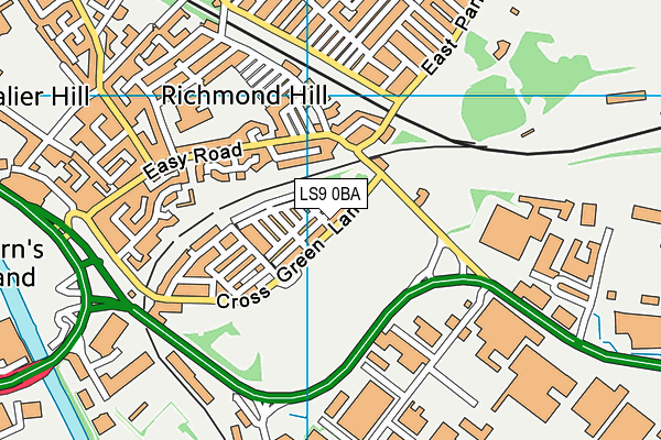 East Leeds Arlfc (Snake Lane) map (LS9 0BA) - OS VectorMap District (Ordnance Survey)