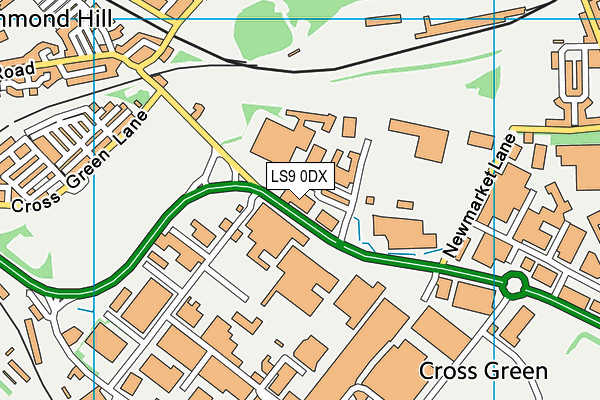 LS9 0DX map - OS VectorMap District (Ordnance Survey)