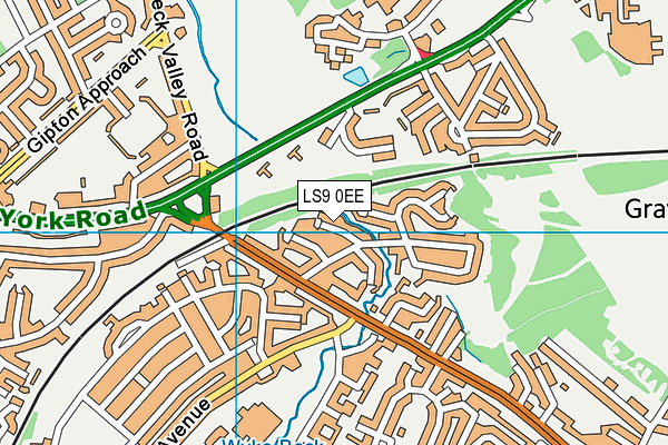 LS9 0EE map - OS VectorMap District (Ordnance Survey)