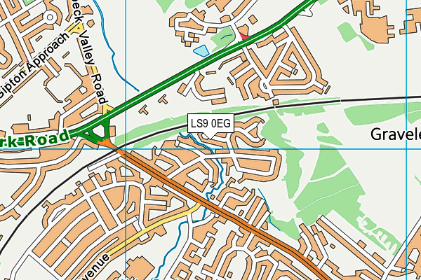LS9 0EG map - OS VectorMap District (Ordnance Survey)