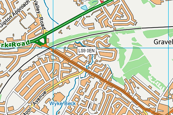 LS9 0EN map - OS VectorMap District (Ordnance Survey)