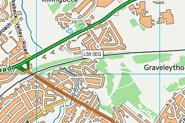 LS9 0EQ map - OS VectorMap District (Ordnance Survey)