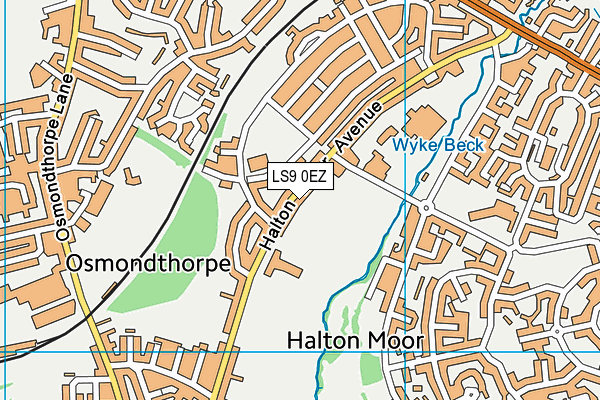 LS9 0EZ map - OS VectorMap District (Ordnance Survey)