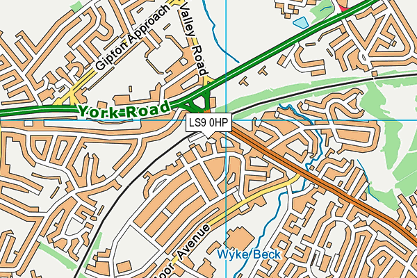 LS9 0HP map - OS VectorMap District (Ordnance Survey)