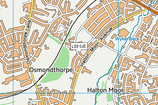 LS9 0JE map - OS VectorMap District (Ordnance Survey)