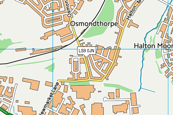 LS9 0JN map - OS VectorMap District (Ordnance Survey)