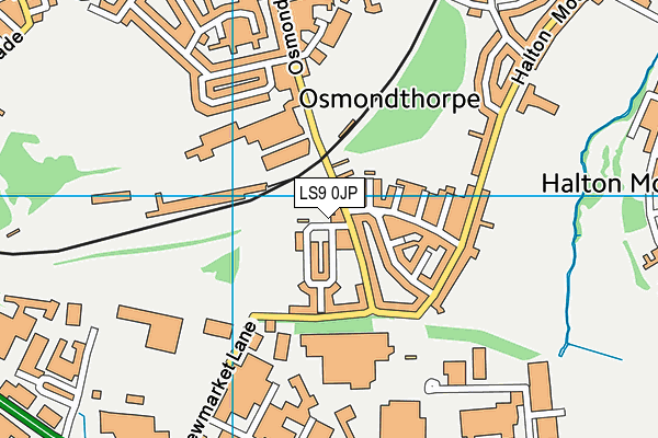 LS9 0JP map - OS VectorMap District (Ordnance Survey)