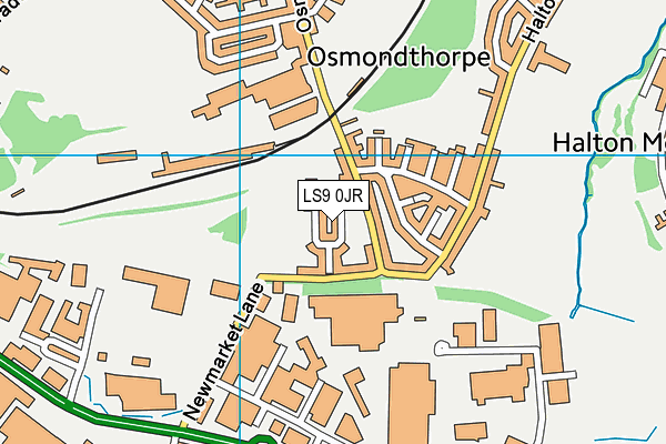LS9 0JR map - OS VectorMap District (Ordnance Survey)