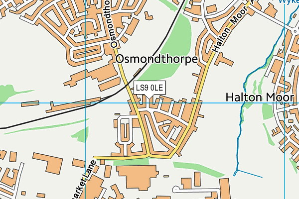 LS9 0LE map - OS VectorMap District (Ordnance Survey)
