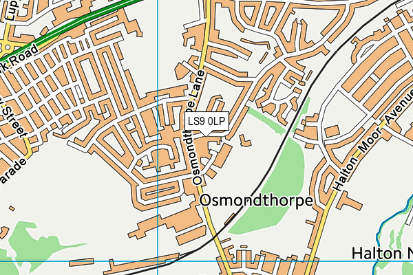 LS9 0LP map - OS VectorMap District (Ordnance Survey)
