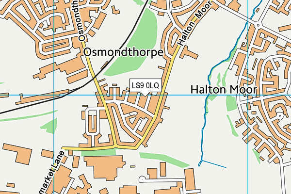 LS9 0LQ map - OS VectorMap District (Ordnance Survey)