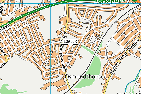 LS9 0LR map - OS VectorMap District (Ordnance Survey)