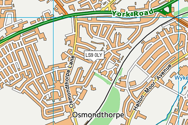 LS9 0LY map - OS VectorMap District (Ordnance Survey)