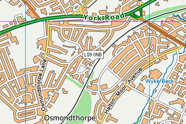 LS9 0NB map - OS VectorMap District (Ordnance Survey)