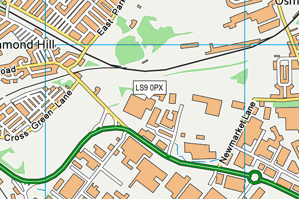 LS9 0PX map - OS VectorMap District (Ordnance Survey)