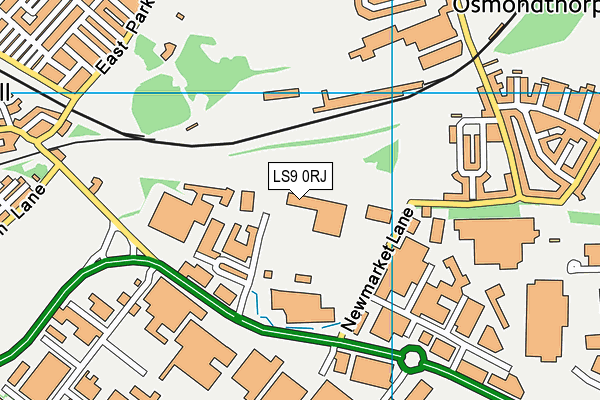 LS9 0RJ map - OS VectorMap District (Ordnance Survey)