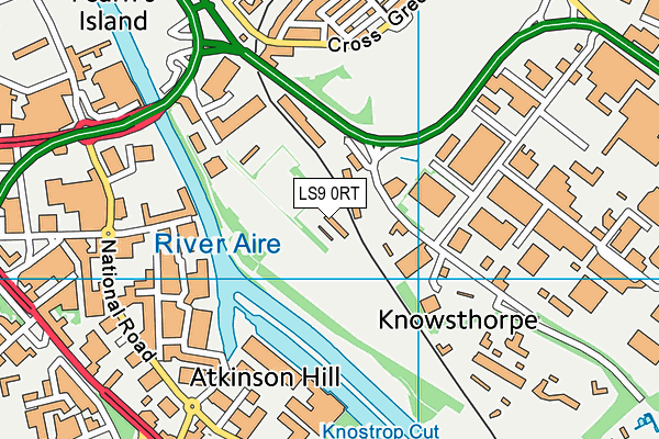 LS9 0RT map - OS VectorMap District (Ordnance Survey)