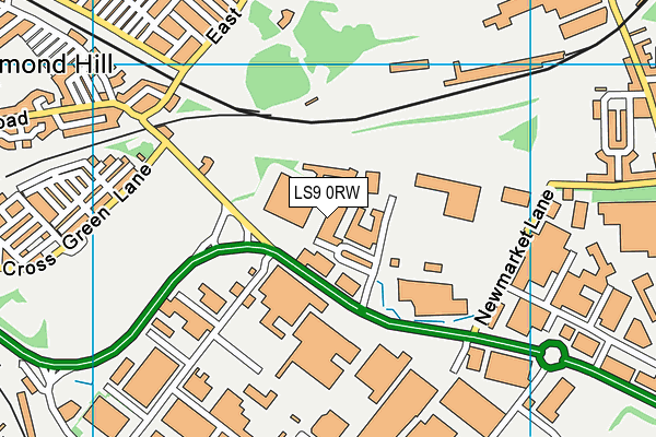 LS9 0RW map - OS VectorMap District (Ordnance Survey)