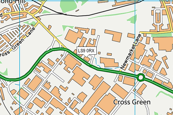 LS9 0RX map - OS VectorMap District (Ordnance Survey)