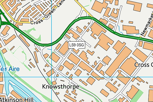 LS9 0SG map - OS VectorMap District (Ordnance Survey)