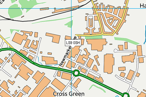 LS9 0SH map - OS VectorMap District (Ordnance Survey)