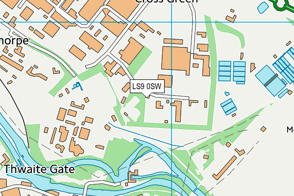 LS9 0SW map - OS VectorMap District (Ordnance Survey)