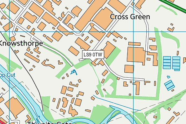 LS9 0TW map - OS VectorMap District (Ordnance Survey)