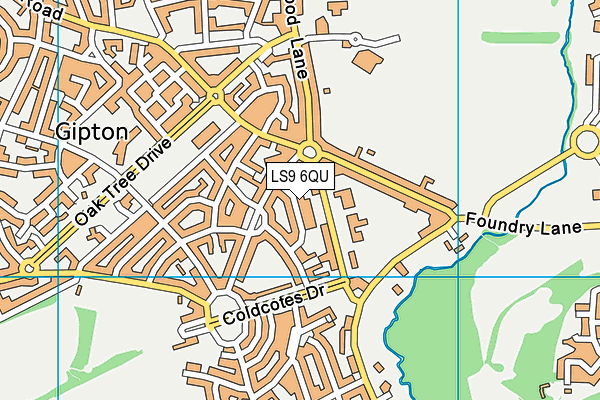 LS9 6QU map - OS VectorMap District (Ordnance Survey)