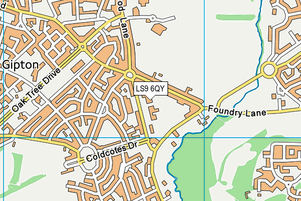 LS9 6QY map - OS VectorMap District (Ordnance Survey)