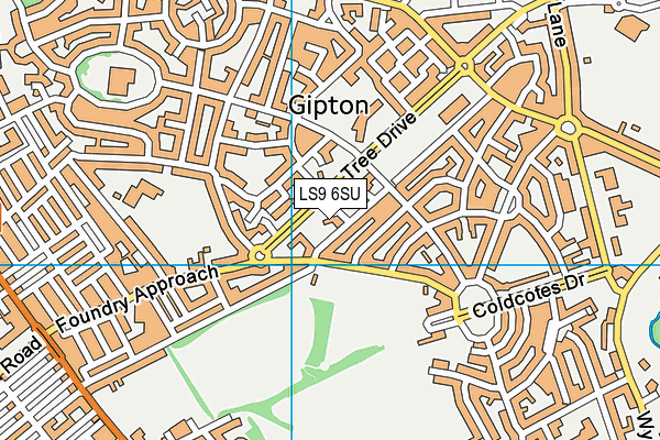 LS9 6SU map - OS VectorMap District (Ordnance Survey)