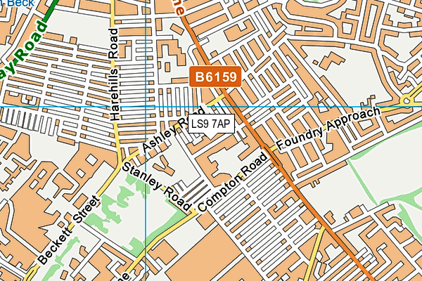 The Gym Health & Fitness Ltd map (LS9 7AP) - OS VectorMap District (Ordnance Survey)