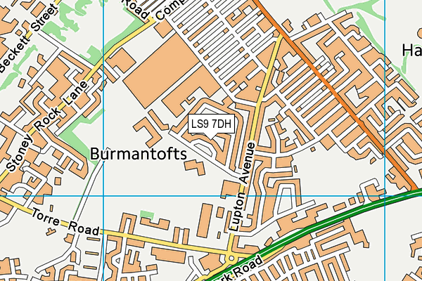 Co-op Academy Brownhill map (LS9 7DH) - OS VectorMap District (Ordnance Survey)