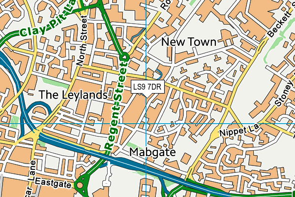 LS9 7DR map - OS VectorMap District (Ordnance Survey)